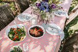 Red Ticking Tablecloth