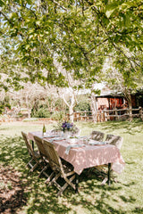 Red Ticking Tablecloth