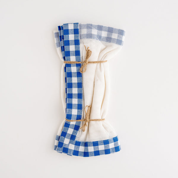 Blue Gingham Food Cover