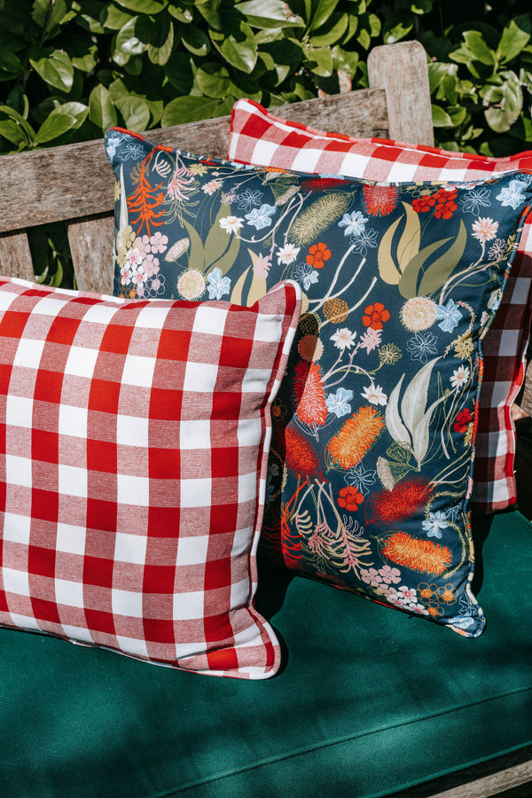 Red Gingham Cushion