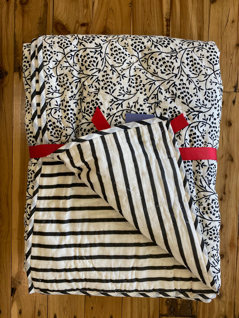 Black and White Indian Quilt