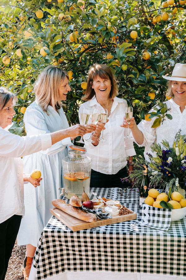 Black Gingham Tablecloth