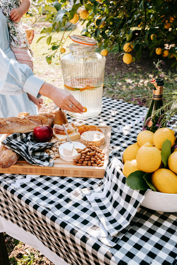 Black Gingham Tablecloth