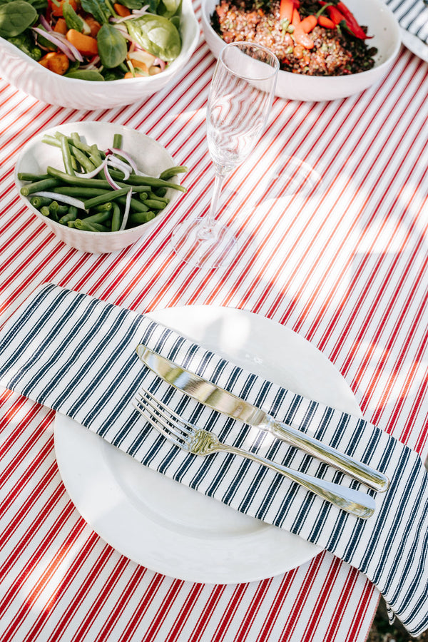 Navy Ticking Napkins