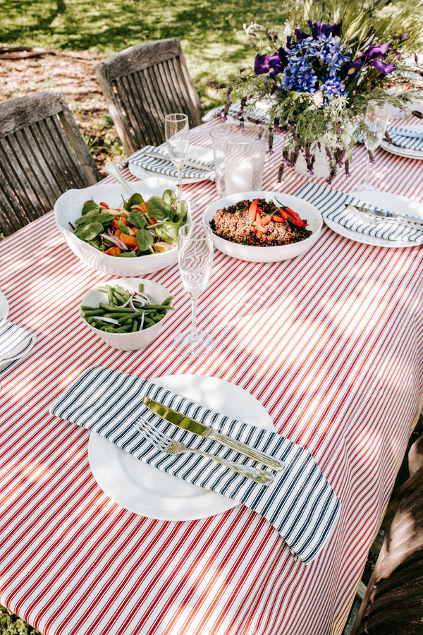 Navy Ticking Napkins