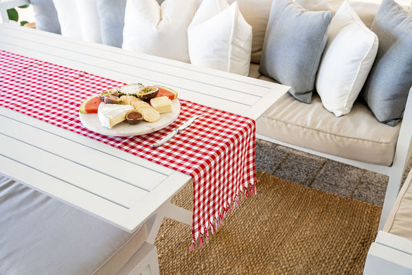 Red Gingham Table Runner