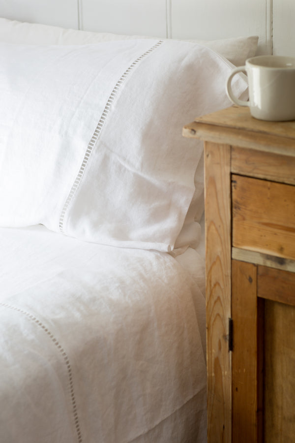Queen Linen Bed Sheet Set