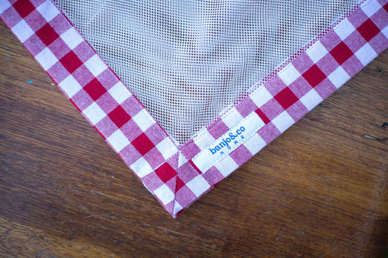 Red Gingham Food Cover