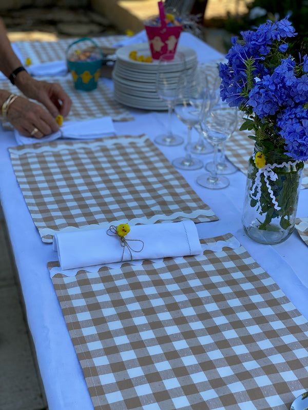 Stone Gingham Placemats