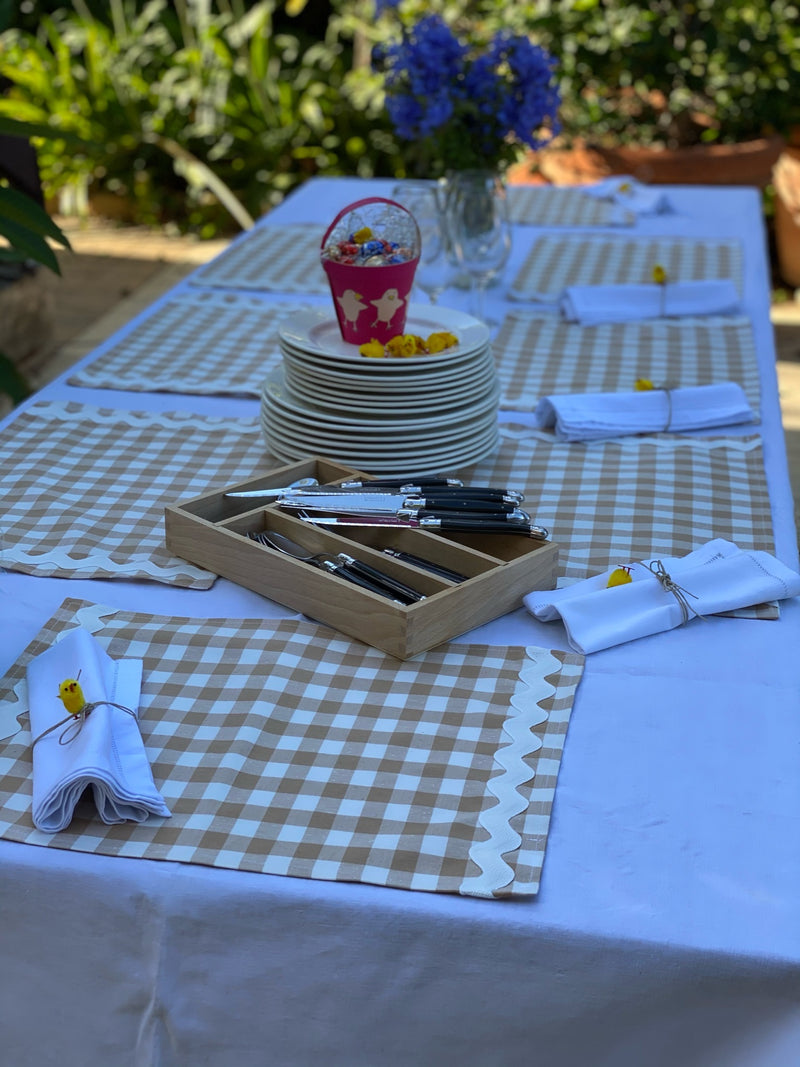 Stone Gingham Placemats